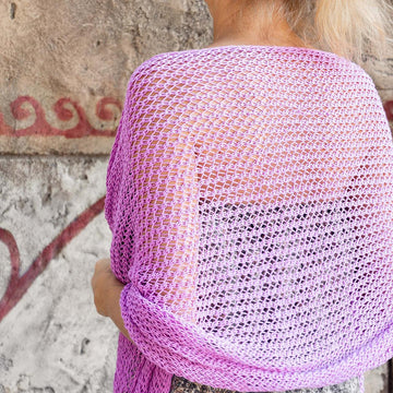 Knitting Pattern Summer Cotton Mesh Shawl
