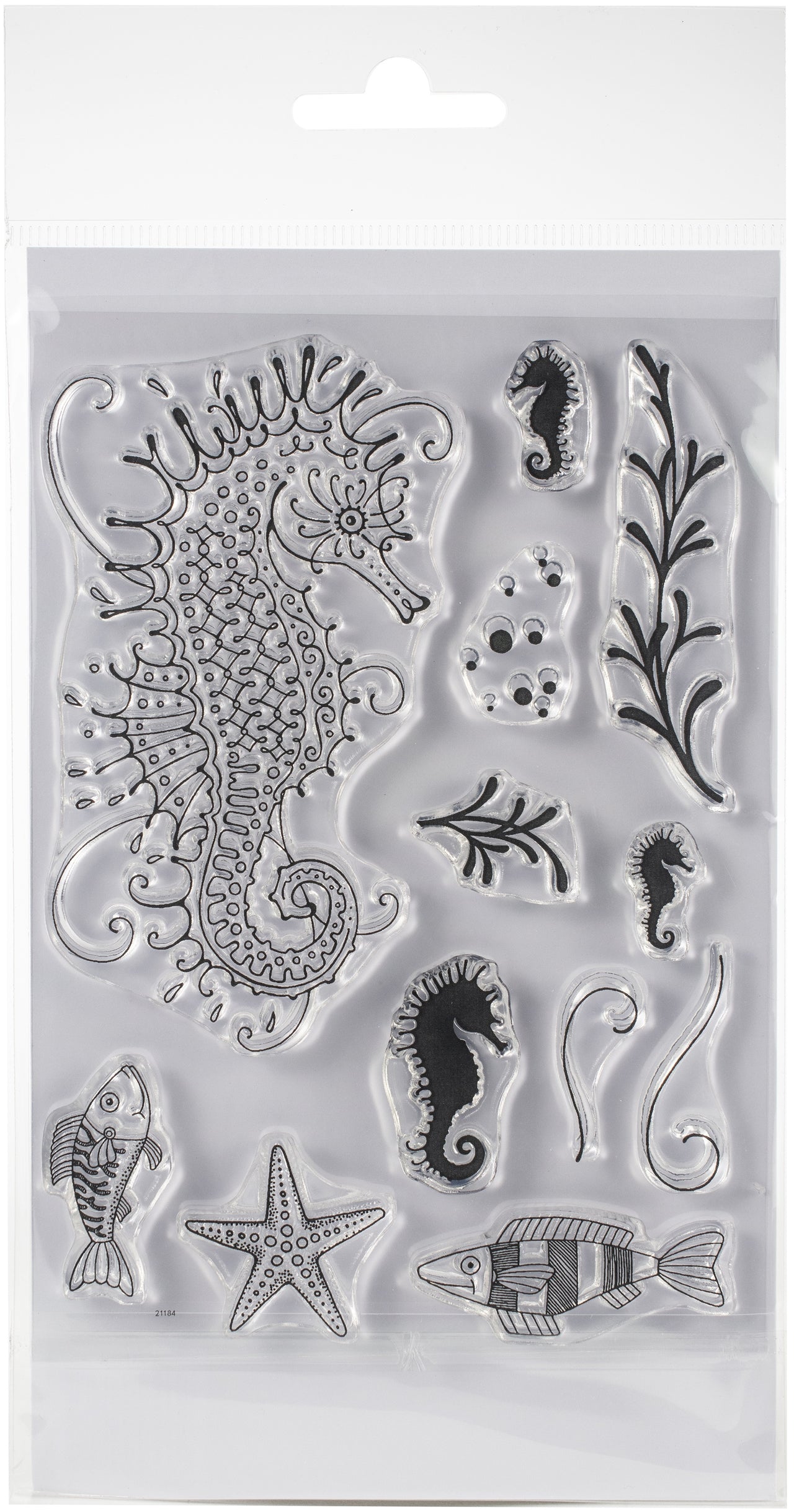 Creative Expressions Pink Ink Designs A5 Clear Stamp Set - Seahorse