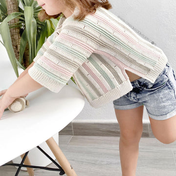 2-3 years - STRIPY Crochet Jacket Pattern
