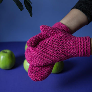 Warm hugs crochet mittens