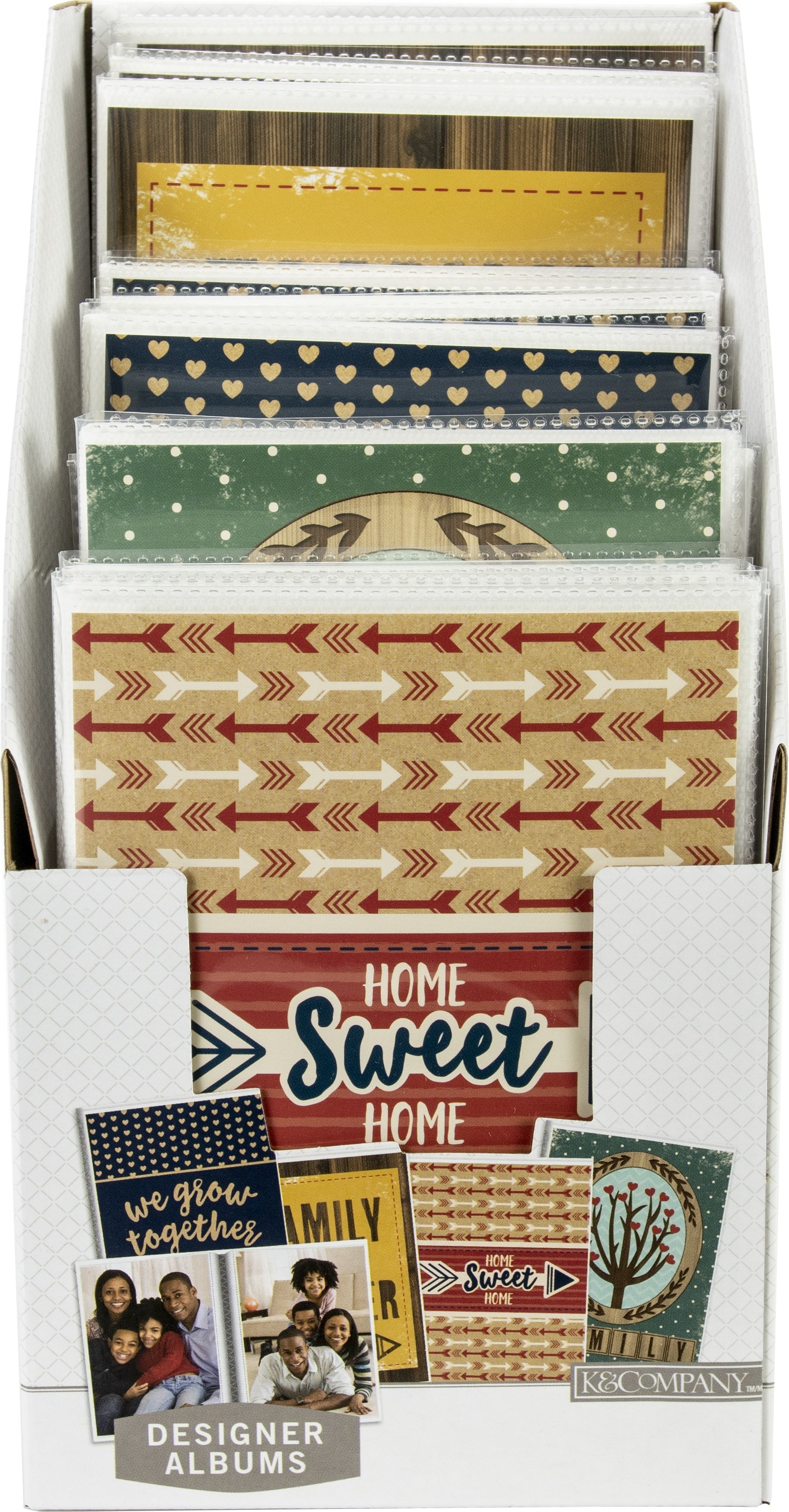 K&Company Photo Album 4"X6" 12 PDQ Display - Rustic Family