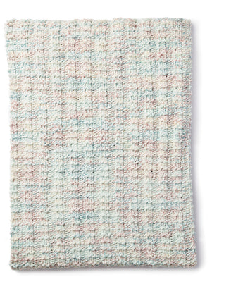 Waffle Stitch Knit Throw in Bernat Blanket Twist - BRK0502-012621M - Downloadable PDF
