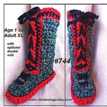 744 RED SOLE Chunky Tall Slippers