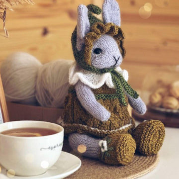 Knitting Toy Clothes Pattern - Snowdrop Outfit for Bunny