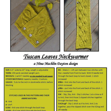 Tuscan Leaves Neckwarmer