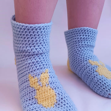 The 'Easter Bunny' crochet socks