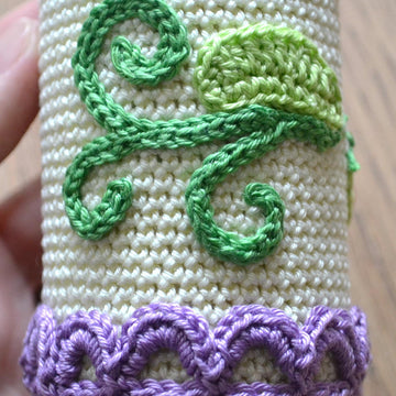 Crochet candle. Easter decorated candle. Candle ornament. Traditional cross. Holiday decor. Easter project