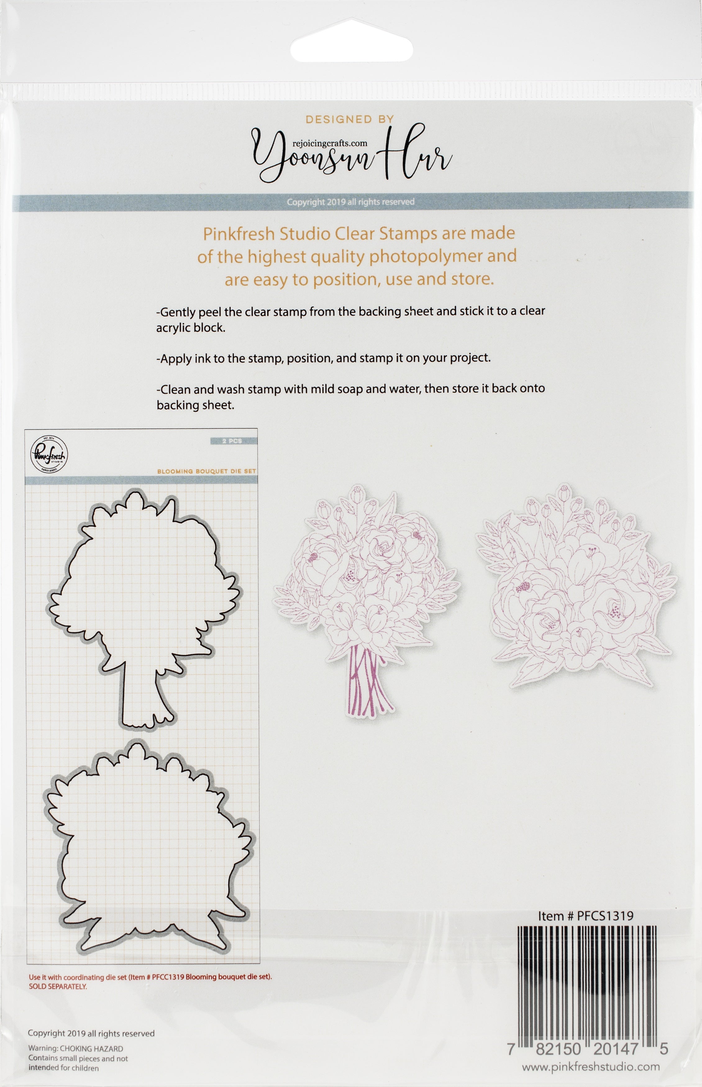 Pinkfresh Studio Clear Stamp Set 6"X8" - Blooming Bouquet