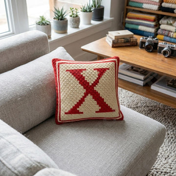 Letter X Pillow Cover C2C CROCHET PATTERN