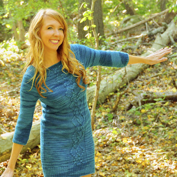 Sweater Weather Raglan Cable Knit Dress