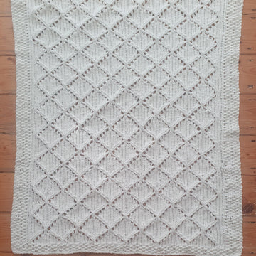 Chunky Diamond Lace Baby Blanket