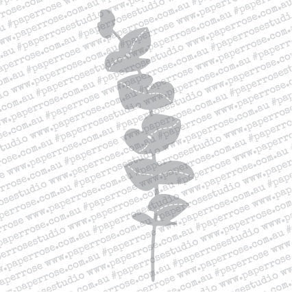 Paper Rose Dies - Stitched Eucalyptus Branch Tall