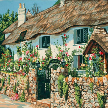 Grafitec Thatched Cottage Tapestry Canvas - 40cm x 50cm
