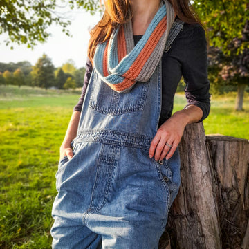 Simple Striped Infinity Scarf