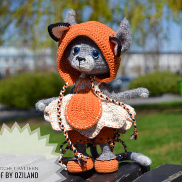 Сrochet pattern: Doll Clothes set PDF - Outfit Little fox for Amigurumi Doll