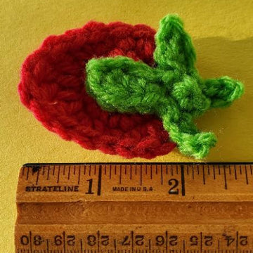 Crochet Strawberry Pin/Hair Clip and Keychain Pattern Bundle