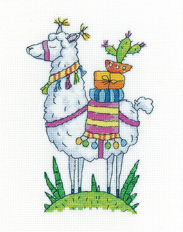 Heritage Crafts Llama Cross Stitch Kit