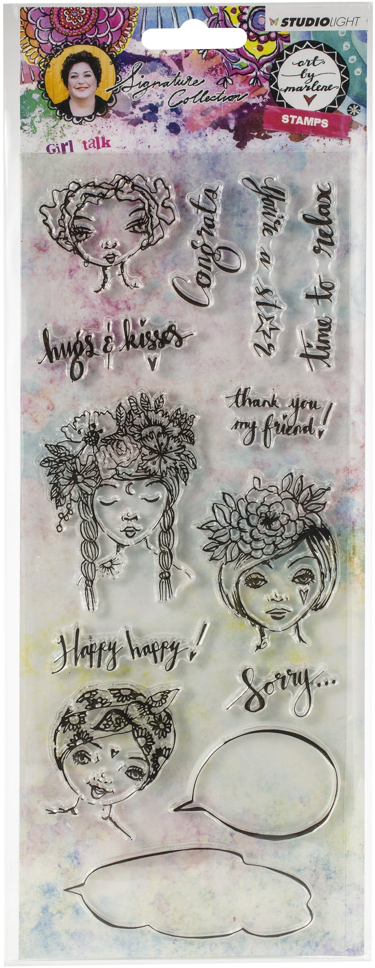 Studio Light Art By Marlene 3.0 Stamps - NR. 33, Girl Talk