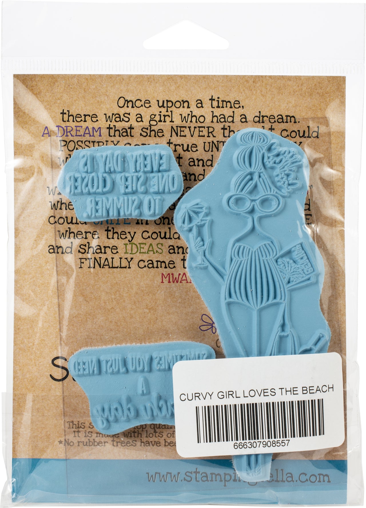 Stamping Bella Cling Stamps - Curvy Girl Loves The Beach