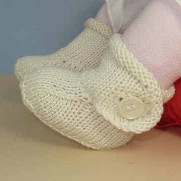 Baby Simple Trim One Button Booties