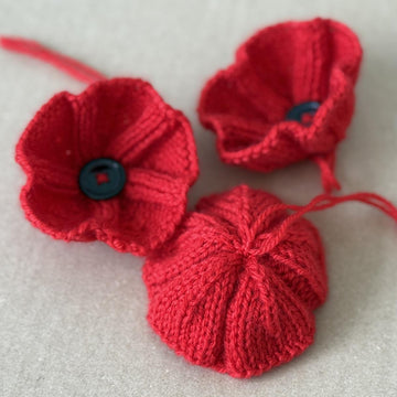 Poppy Flower Knitting Pattern