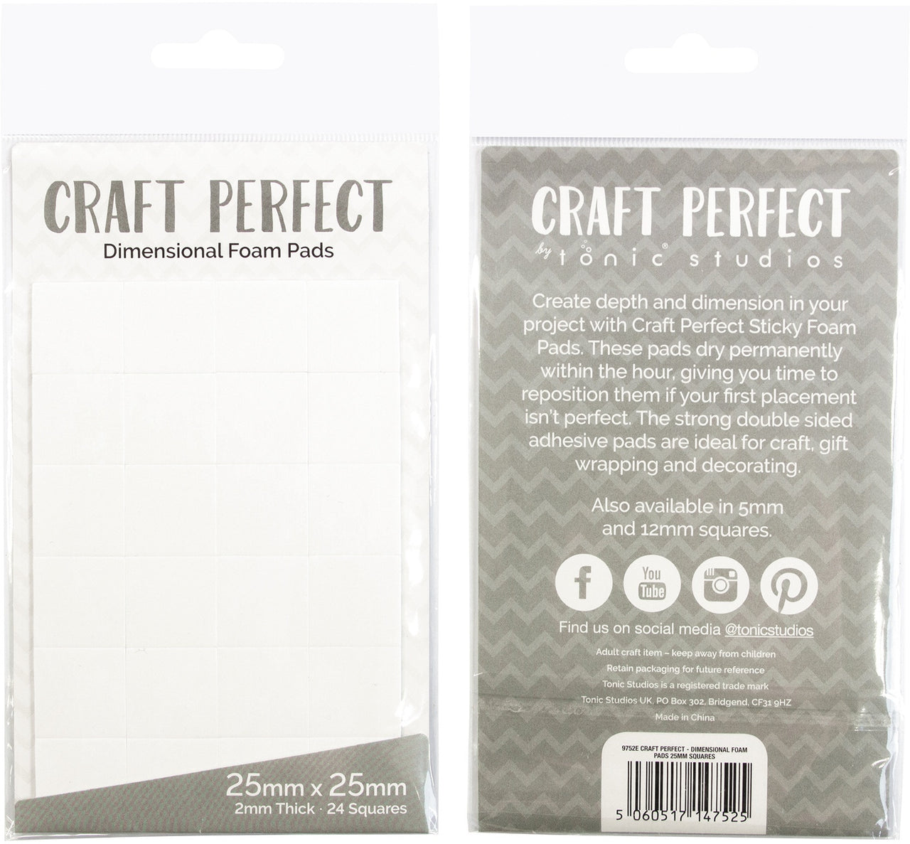 Tonic Studios Craft Perfect Dimensional Foam Pads 25mmX25mm - 587582