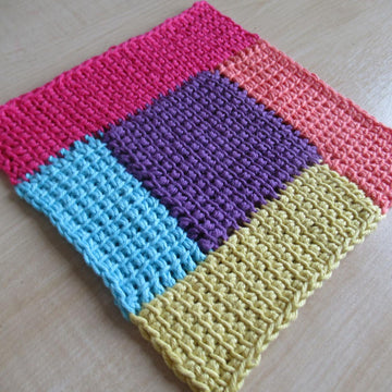 Tunisian Log Cabin Square