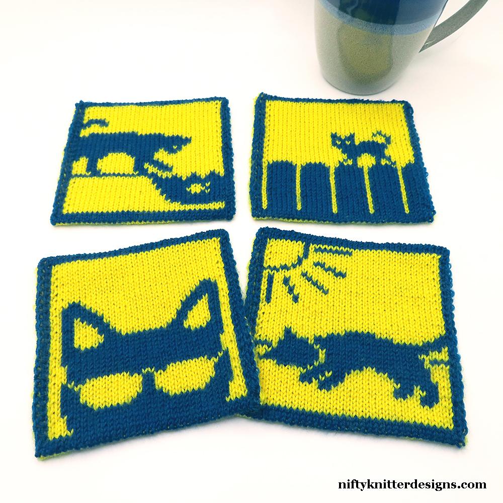 Cats in Summer Coasters