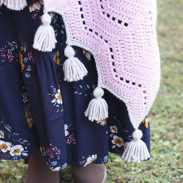 Lacy chevron blanket