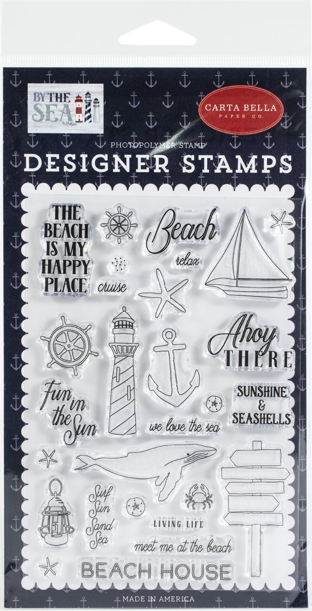 Echo Park Paper Carta Bella Stamps - Ahoy There, By The Sea