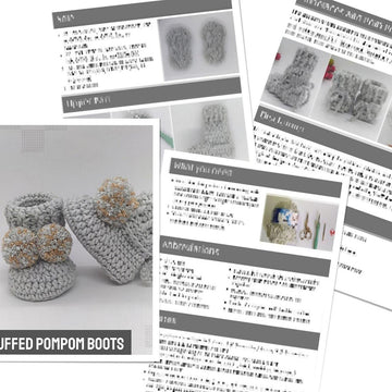 Baby Cuffed Pompom Booties