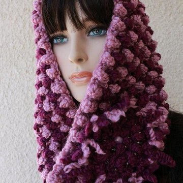 Chunky Cowl Scarf Lavender Shadow