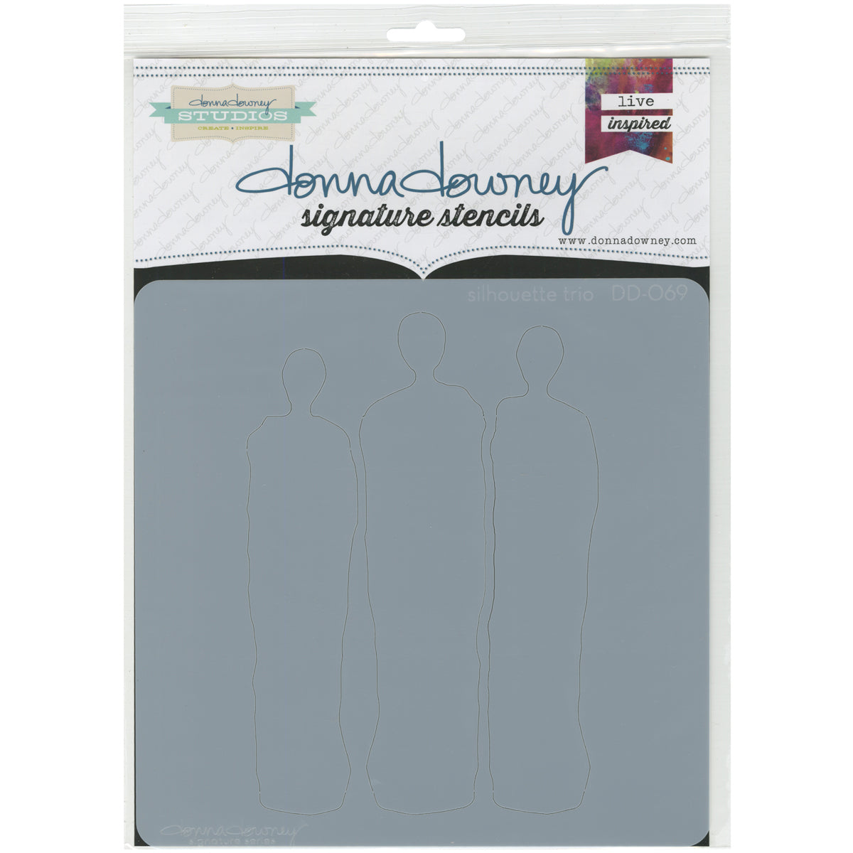 Donna Downey Stencils Donna Downey Signature Stencils 8.5"X8.5" - Silhouette Trio