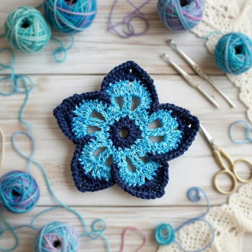 A crochet flower