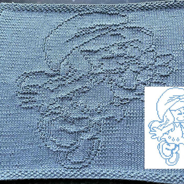Nr. 898 Smurfette w. Flower 89 stitches