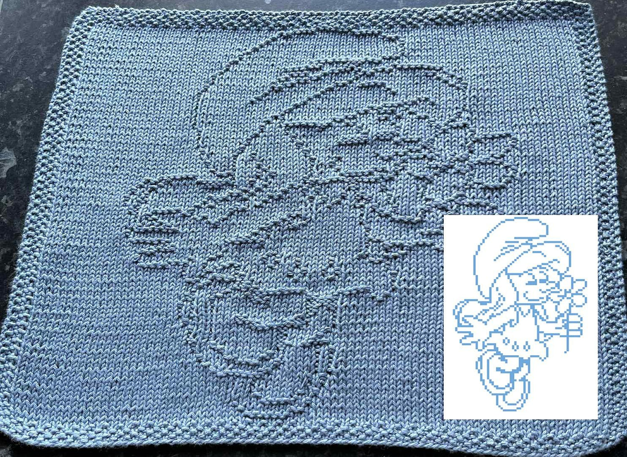 Nr. 898 Smurfette w. Flower 89 stitches