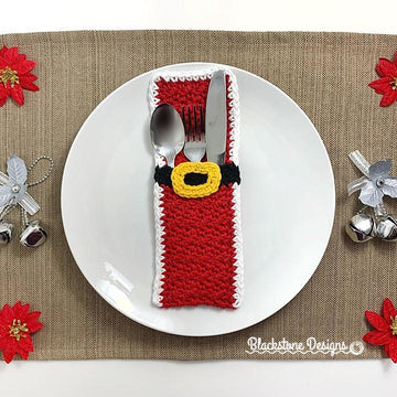 Santa Belly Flatware Holder