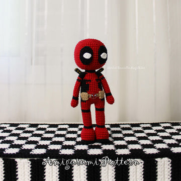 Big Deadpool Amigurumi Crochet Pattern – Digital PDF Fanart