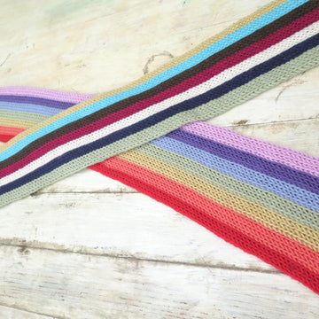 Vertical Stripe Scarves "The End of the Rainbow"