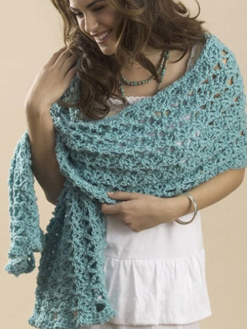 One Skein Summer Wrap in Caron One Pound - Downloadable PDF