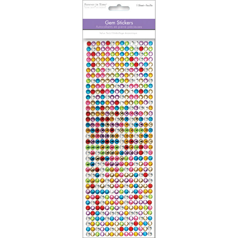 Multicraft Imports MultiCraft 6mm Gem Stickers - Multicolor