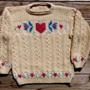 Alpine Folk Heart Sweater