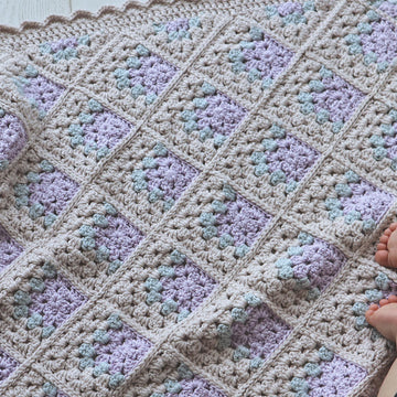 Mitered Granny Square Baby Blanket