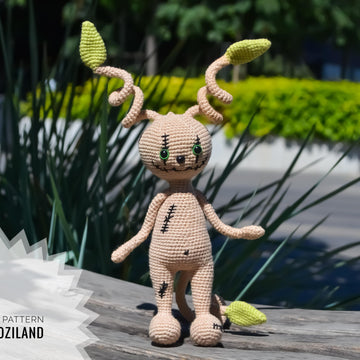 Amigurumi leaf voodoo monster