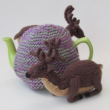 Deer in the heather tea cosy