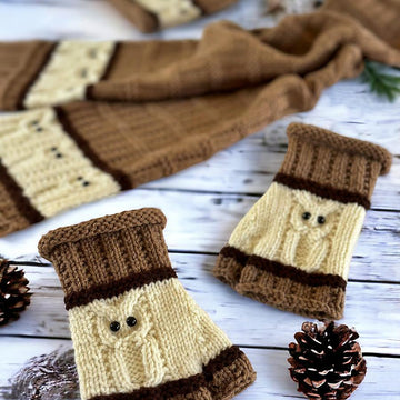 Owl Fingerless Gloves