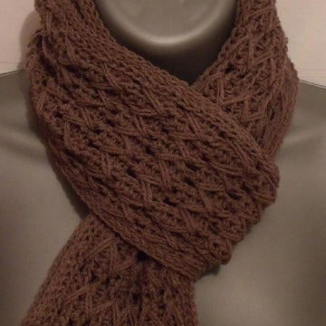 Cowl Infinity Scarf with Zig Zag Pattern