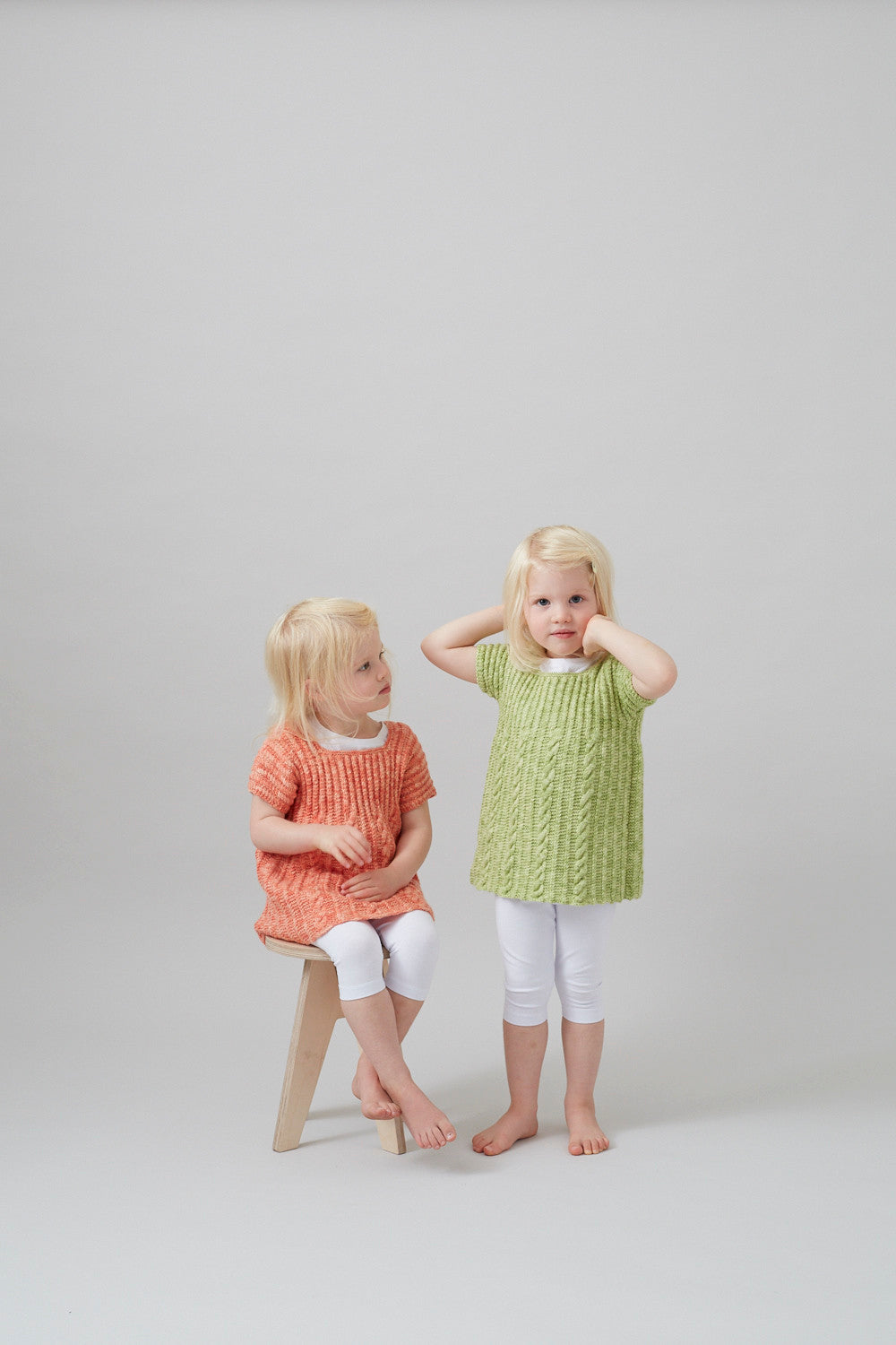 Siobhan Tunic Top - Knitting Pattern For Kids in Debbie Bliss Baby Cashmerino Tonals
