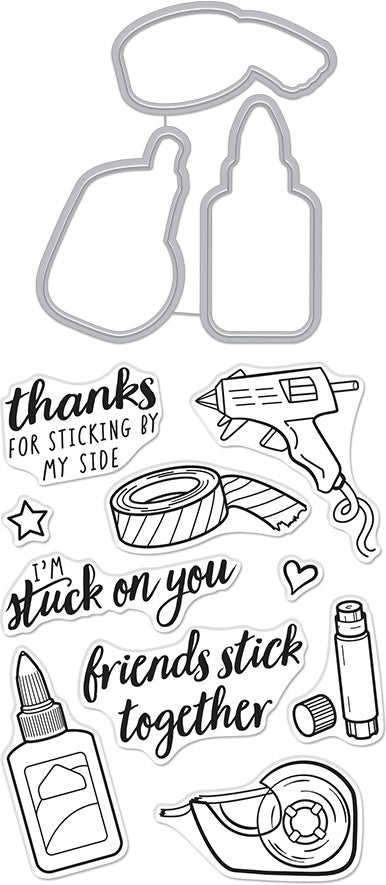 Hero Arts Stamp & Cut - Stick Together