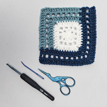 Filet Log Cabin Blanket